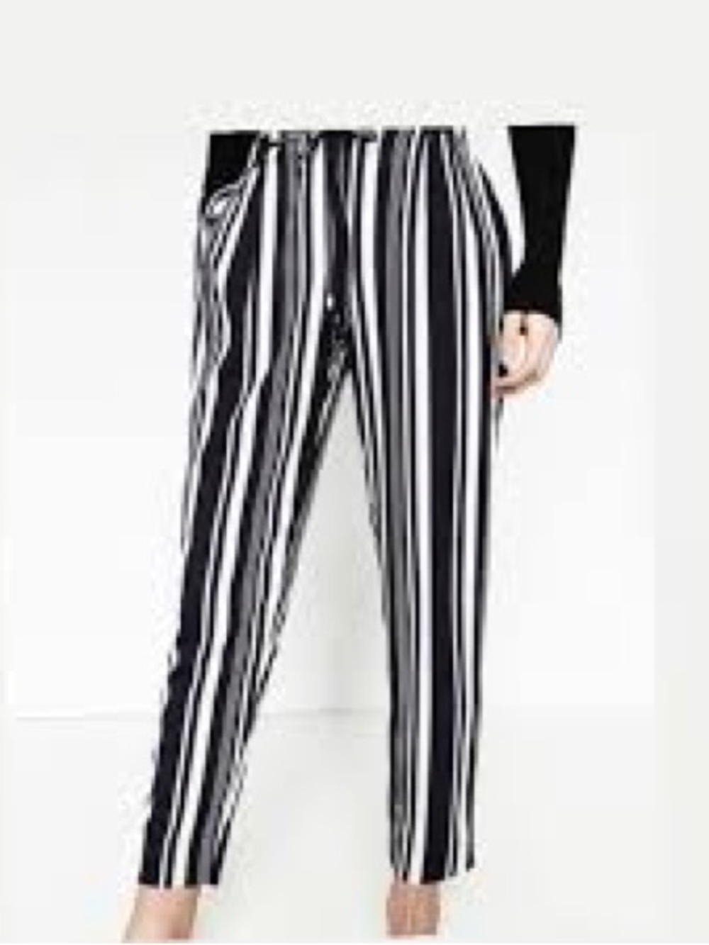 ZARA stripped navy & white pants!